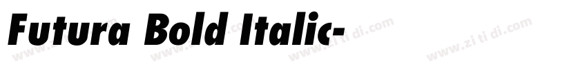 Futura Bold Italic字体转换